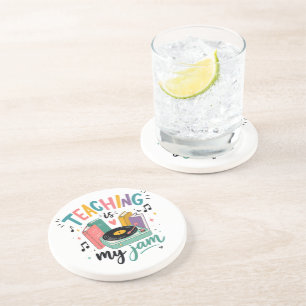 Retro Teaching Is My Jam Vinyl Record Teacher Coaster