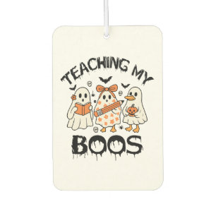 Retro Teaching My Boos Halloween Car Air Freshener