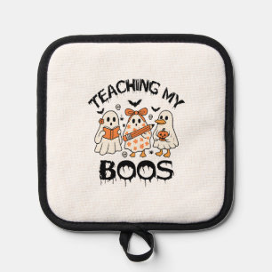 Retro Teaching My Boos Halloween Pot Holder