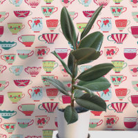 Retro Teacups Pink