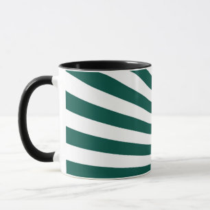 Retro Teal green Sun Rays Background Mug