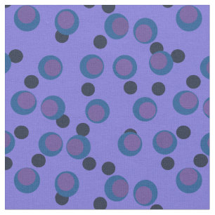 Retro Teal & Purple Atomic Orbit Fabric