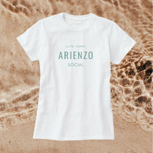Retro Teal Social Media Influencer Brand T-Shirt