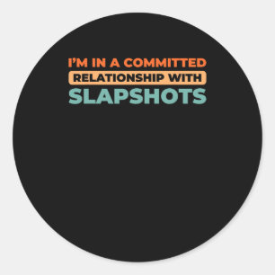 Retro Team - Player Vintage Ice Hockey Classic Round Sticker