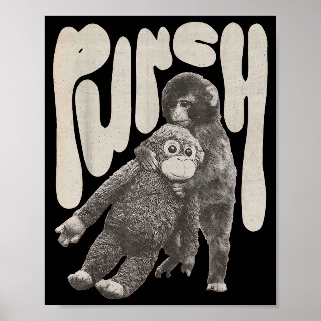 Retro team punch baby monkey  poster (Front)
