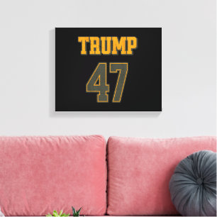 Retro Team Trump 47 Vintage Canvas Print