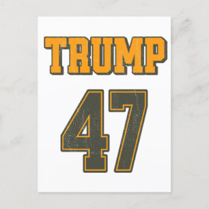 Retro Team Trump 47 Vintage Holiday Postcard