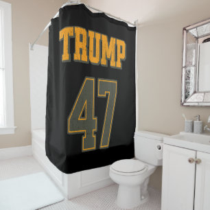 Retro Team Trump 47 Vintage Shower Curtain