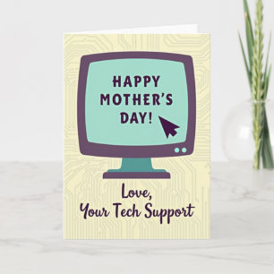 Retro Tech Mothers Day Card