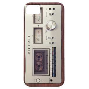 Retro Tech Vintage Stereo Recorder Wooden Cabinet Barely There iPhone 5 Case