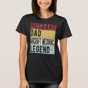 Retro Technician Dad Husband Vintage Aircraft Mec T-Shirt
