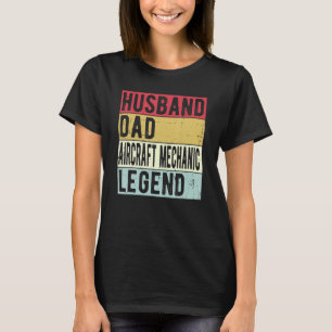 Retro Technician Dad Husband Vintage Aircraft Mec T-Shirt