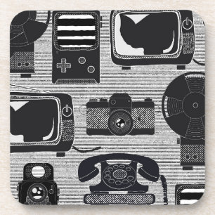 Retro technology coaster