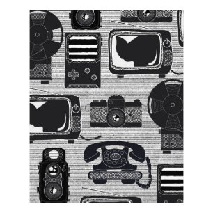Retro technology photo print