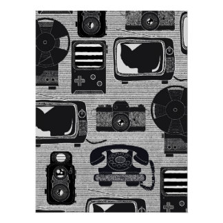 Retro technology poster
