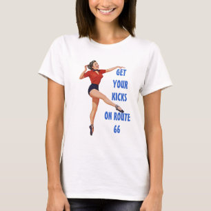 RETRO TEE T-SHIRT GET YOUR KICKS ON ROUTE 66