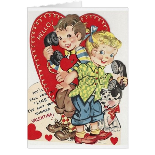 Retro Teen Valentine's Day Card