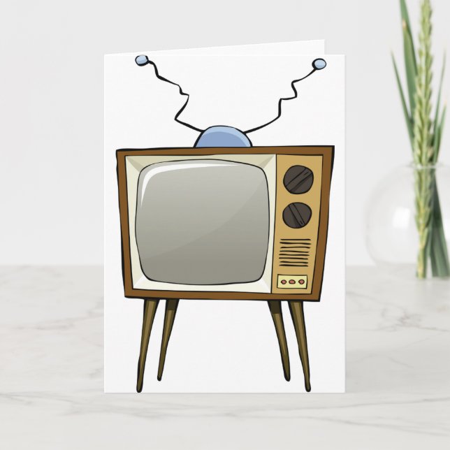 Retro Television Greeting Cards (Front)