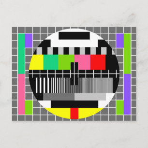 'Retro television' postcard