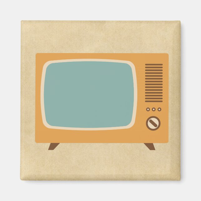 Retro Television Set Magnet (Front)