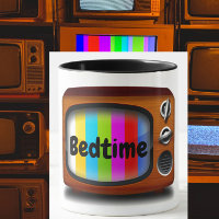 Retro television TV  test pattern bedtime