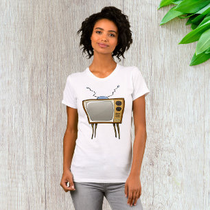 Retro Television Vintage TV Womens T-Shirt