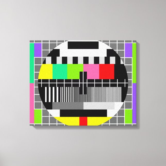 'Retro television' wrapped canvas (Front)
