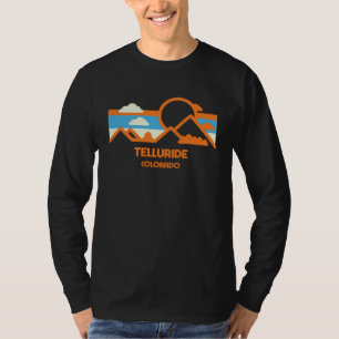 Retro Telluride Colorado Mountain Range Sunset T-Shirt