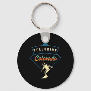 Retro Telluride Colorado Snowboarding Instructor S Key Ring