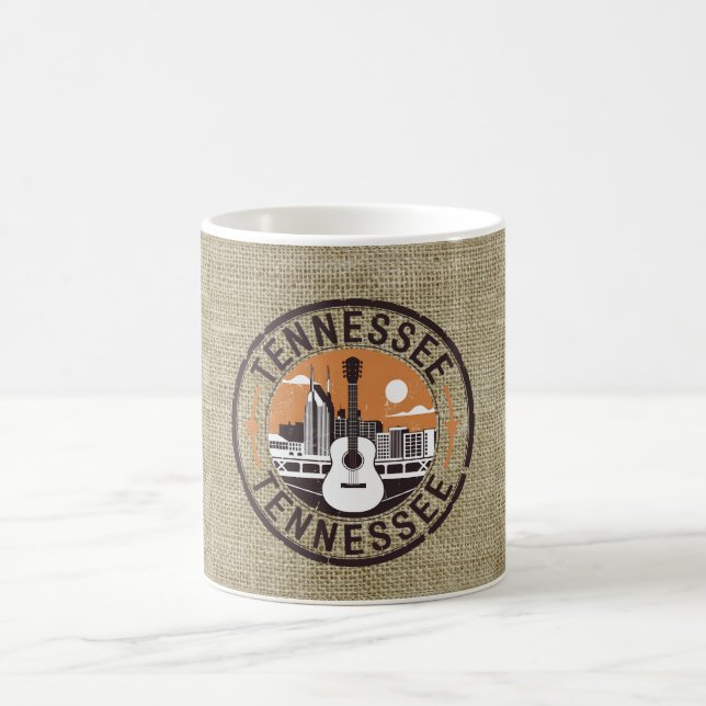  Retro Tennessee Travel Stamp  Coffee Mug (Center)