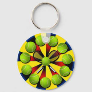 RETRO TENNIS DESIGN KEY RING