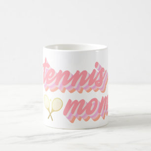Retro Tennis Mum Text And Racquets Design Coffee Mug