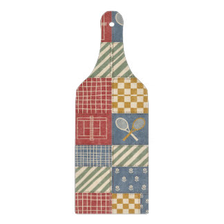 Retro Tennis Patchwork Quilt Cutting Board