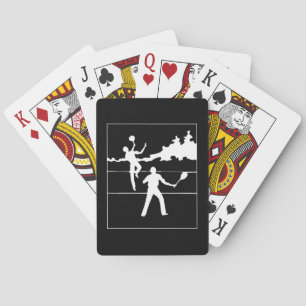 Retro Tennis Silhouette Playing Cards