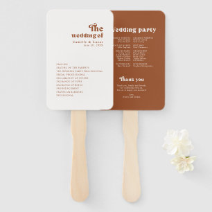 Retro Terracotta Hand Fan