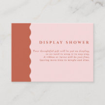 Retro Terracotta & Pink Wavy Display Shower