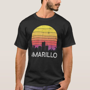 Retro Texas Amarillo Skyline Vintage Urban Buildin T-Shirt