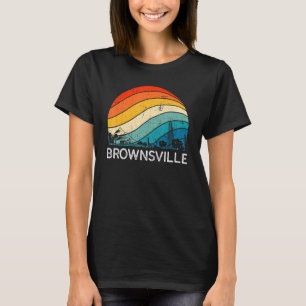 Retro Texas Brownsville Skyline Vintage Urban Skys T-Shirt