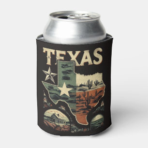 Retro Texas Can Cooler