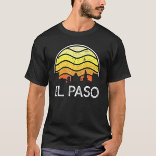 Retro Texas El Paso Visitors Skyline Vintage Urban T-Shirt