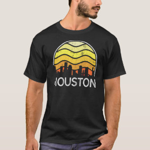 Retro Texas Houston Visitors Skyline Vintage Urban T-Shirt