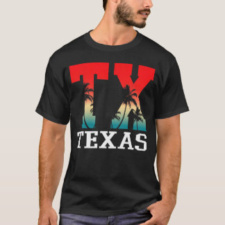 Retro Texas Palm Tree Souvenirs Vintage T-Shirt