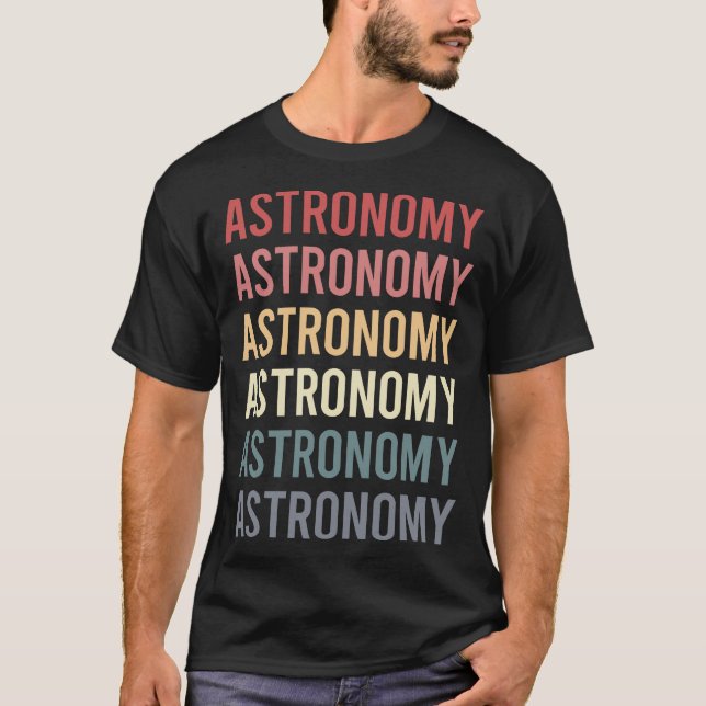 Retro Text Astronomy T-Shirt (Front)