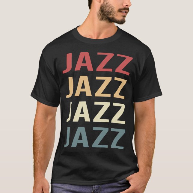 Retro Text Jazz T-Shirt (Front)