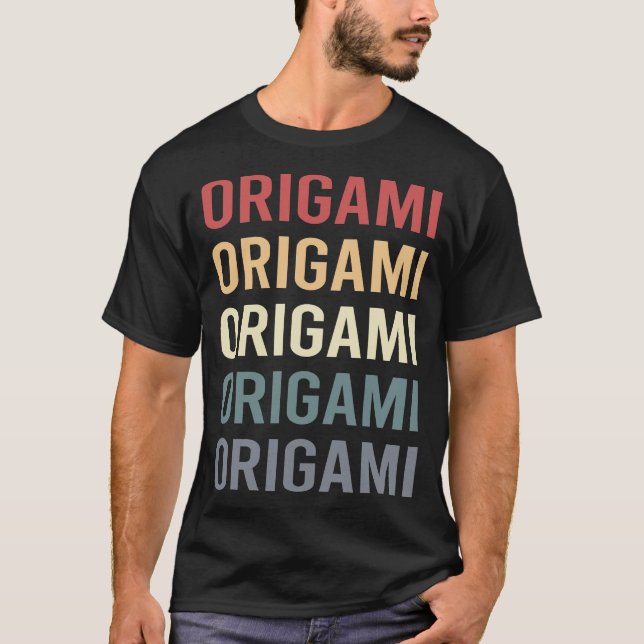 Retro Text Origami T-Shirt (Front)