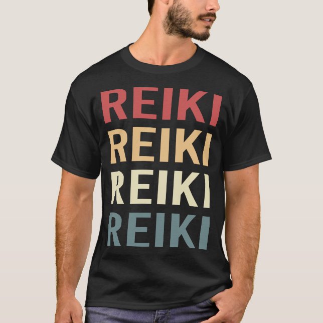 Retro Text Reiki T-Shirt (Front)