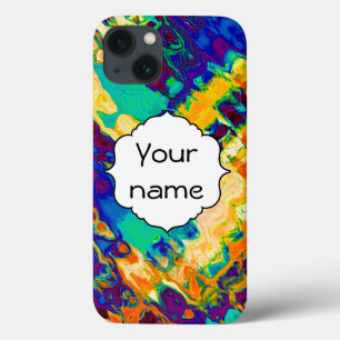 Retro texture abstract design iPhone 13 case