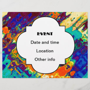 Retro texture abstract design flyer