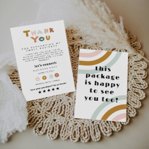 Retro Thank You Card Template For Small Business