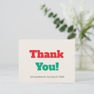 Retro Thank You For Your Order Vintage Style  Postcard